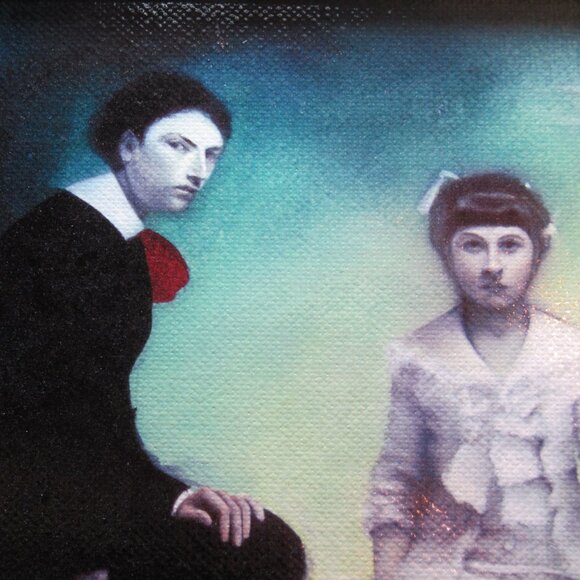 The Children by Rochelle Phister 13.5"x10.5" Framed Giclee Print Spooky Vintage - Picture 2 of 16